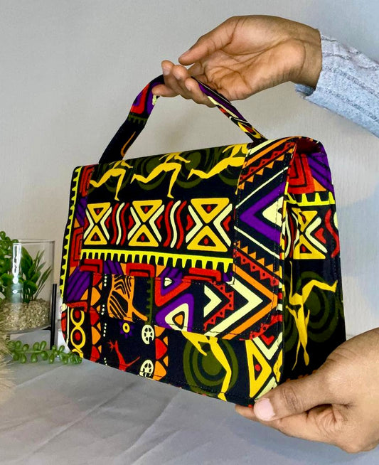 Adel colorful Ankara bag