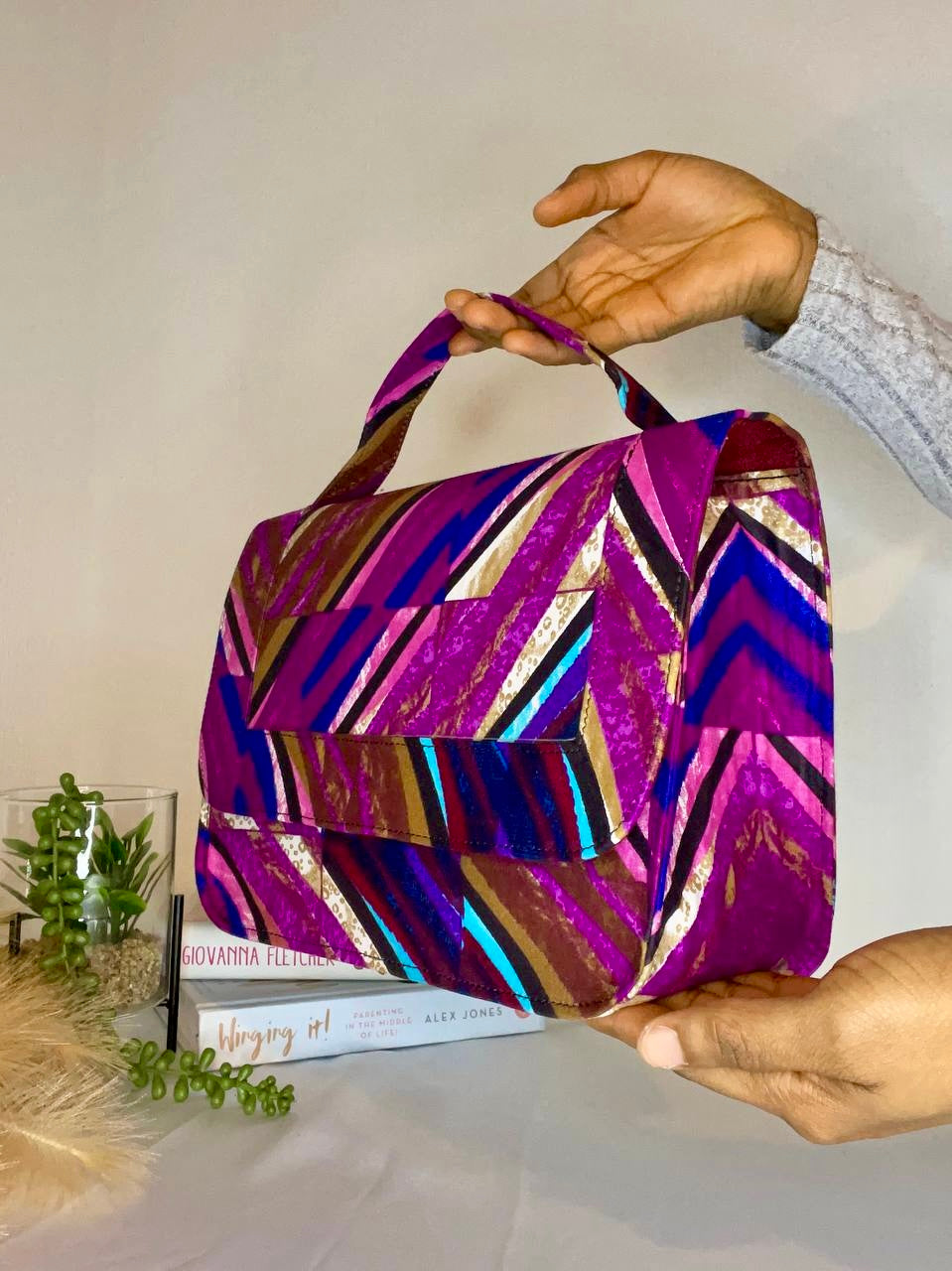 Bella pink Ankara bag