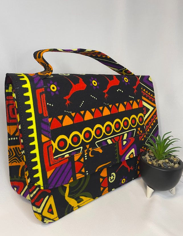 Adel colorful Ankara bag