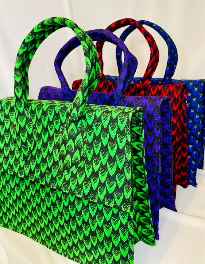 Lola Green Ankara bag