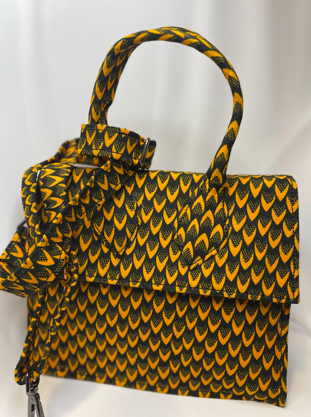 Lydia yellow Ankara Bag