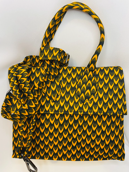 Lydia yellow Ankara Bag