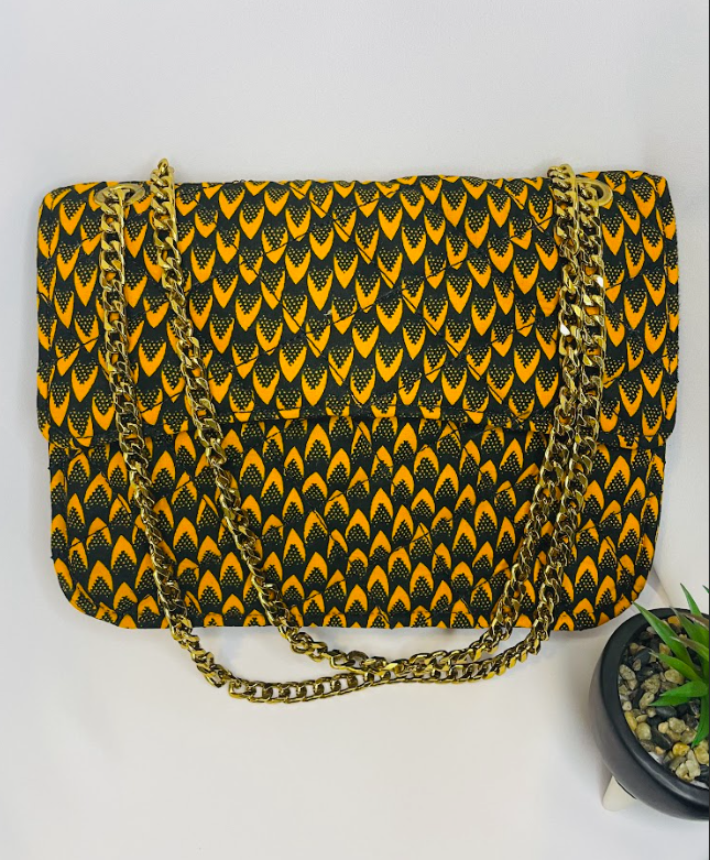 Rosa yellow Ankara bag