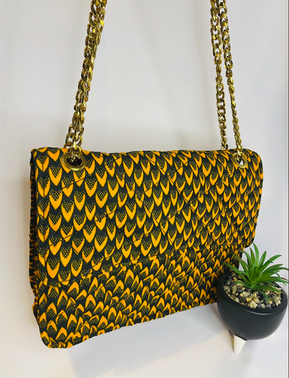 Rosa yellow Ankara bag