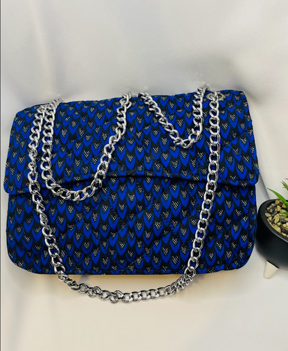 Rosa Blue Ankara bag